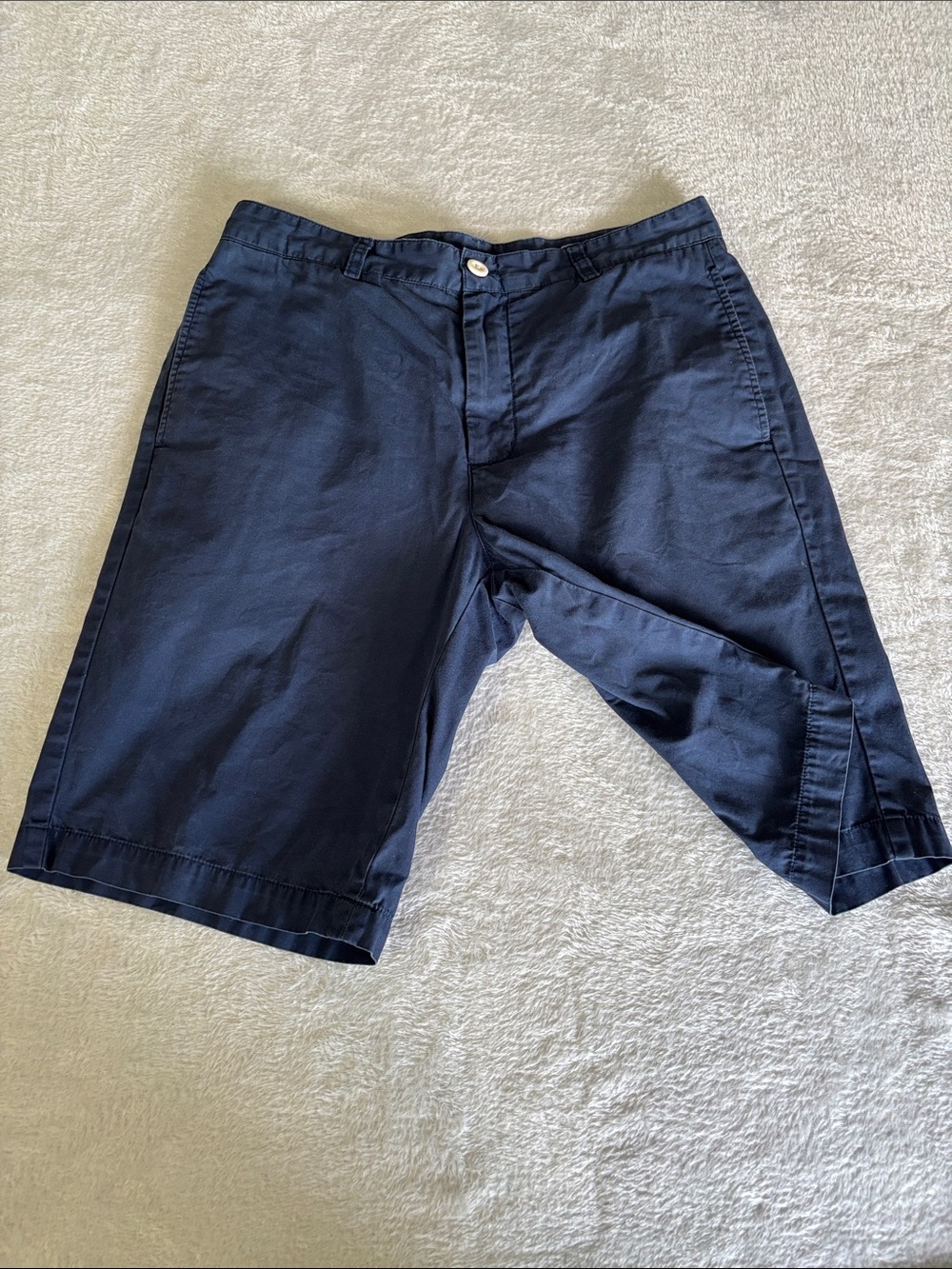 Vineyard Vines Men’s Navy Flat Front Cotton Chino Shorts 32 EUC
